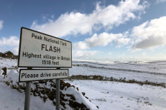 Flash sign in snow
