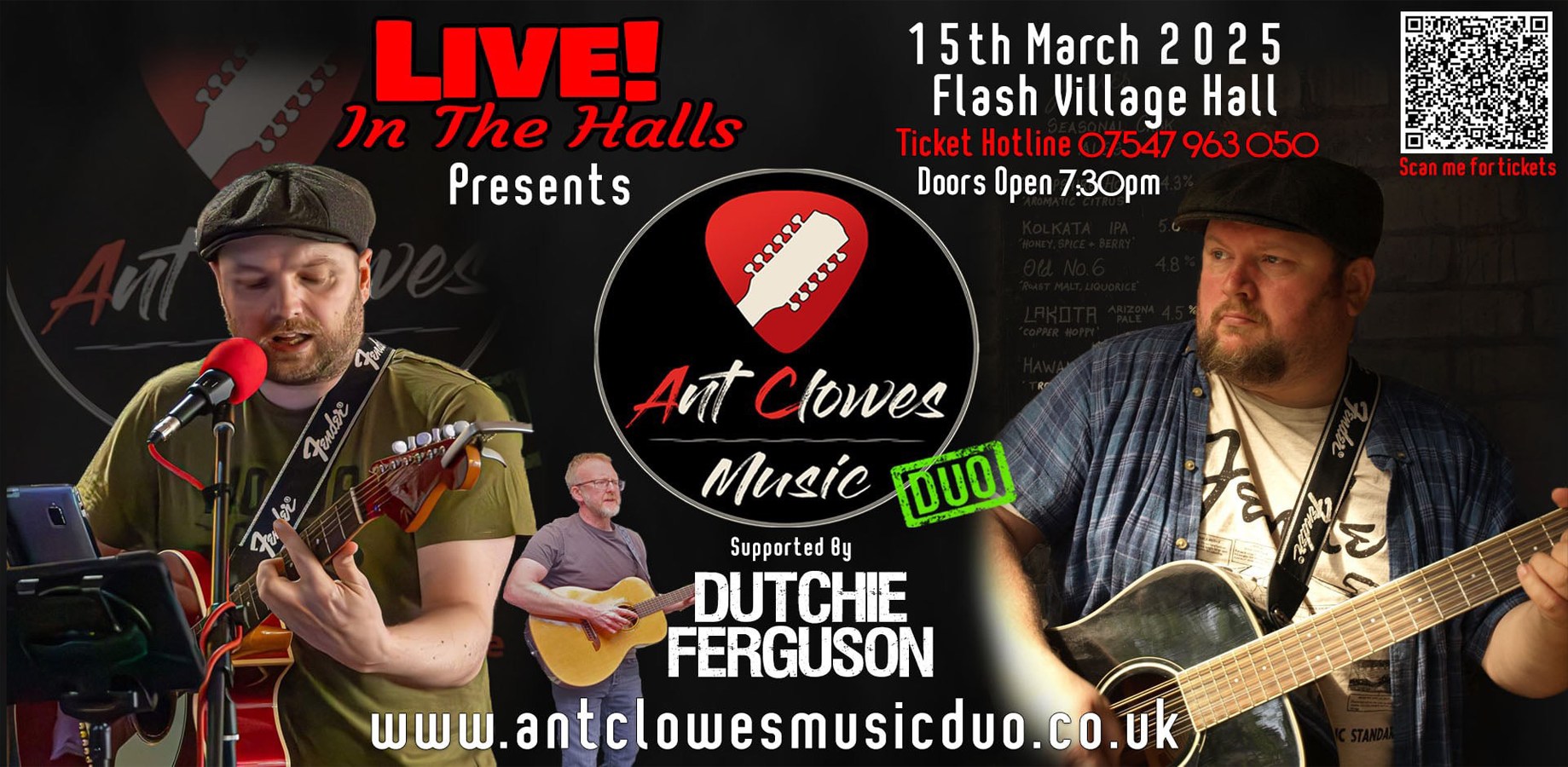 Ant Clowes music Duo with Dutchie Ferguson + Support